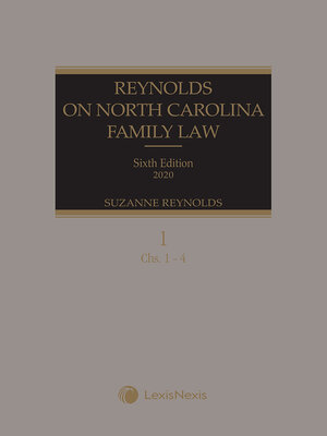cover image of Reynolds on North Carolina Family Law